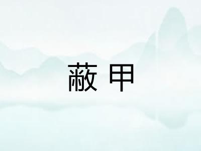 蔽甲