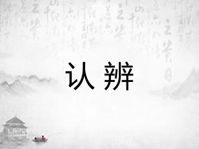 认辨