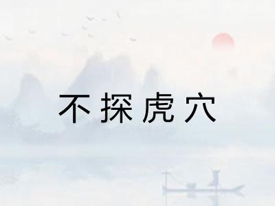 不探虎穴