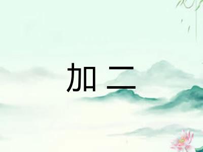 加二