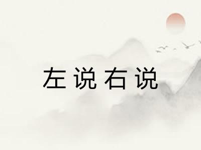 左说右说