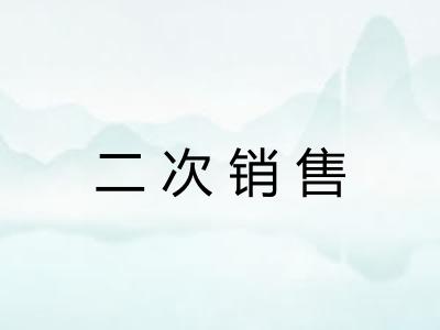 二次销售