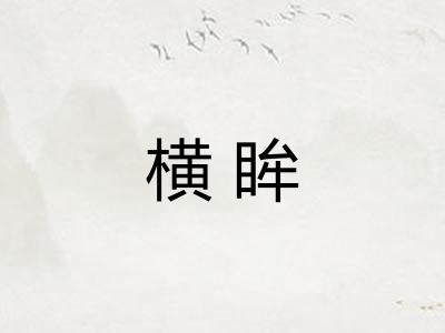 横眸
