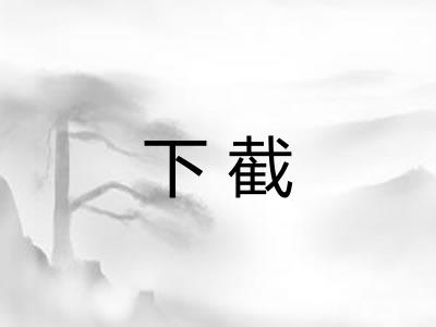 下截