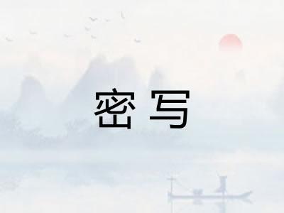 密写