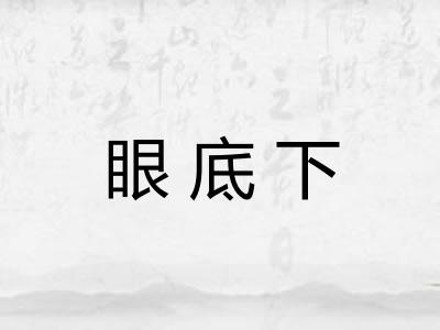 眼底下