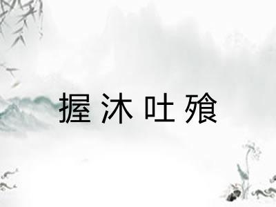握沐吐飱