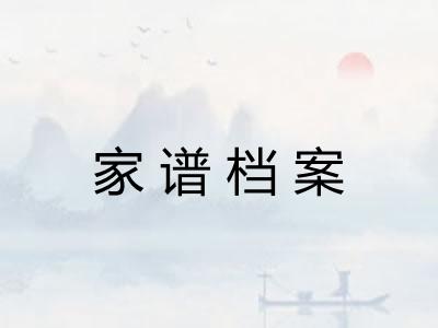 家谱档案