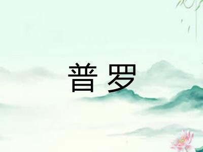 普罗