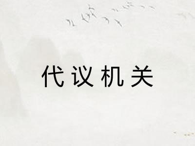 代议机关
