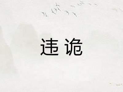 违诡