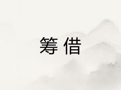筹借