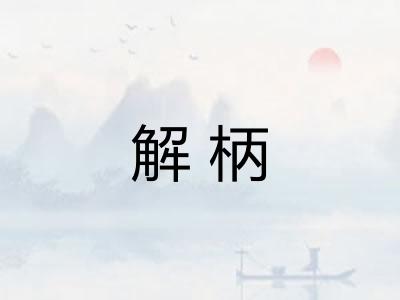 解柄