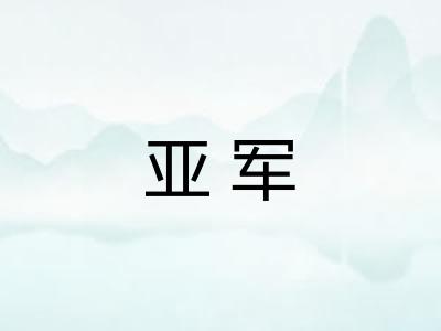 亚军