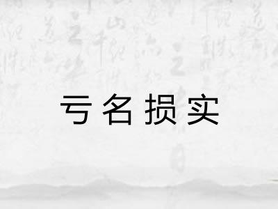 亏名损实