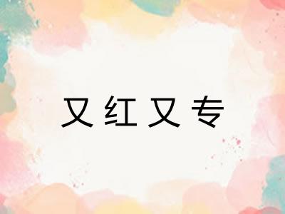 又红又专