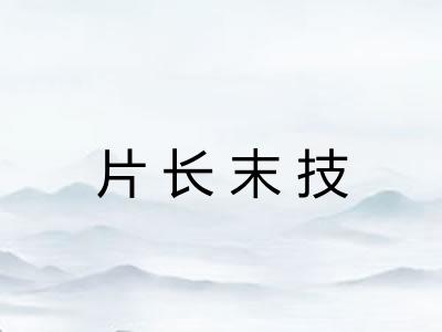 片长末技