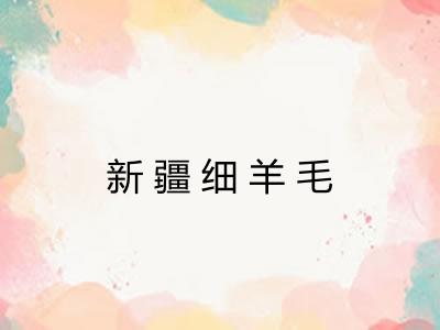 新疆细羊毛