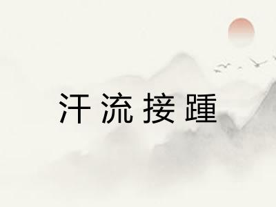 汗流接踵
