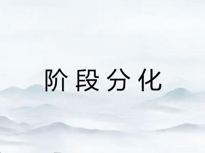 阶段分化