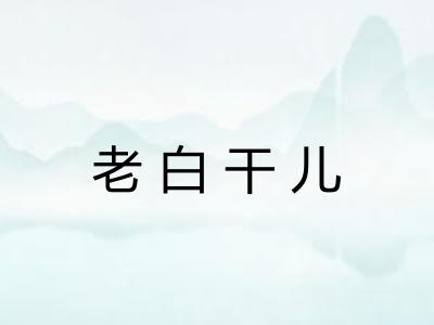 老白干儿
