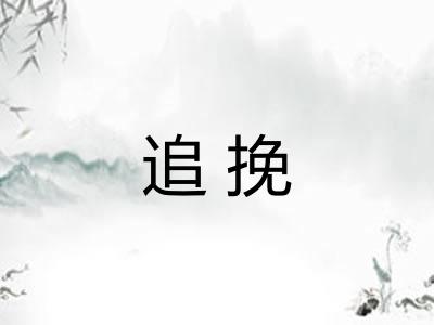 追挽
