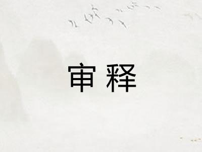 审释