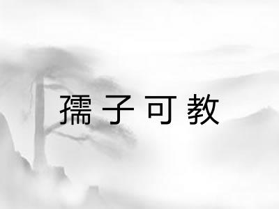 孺子可教