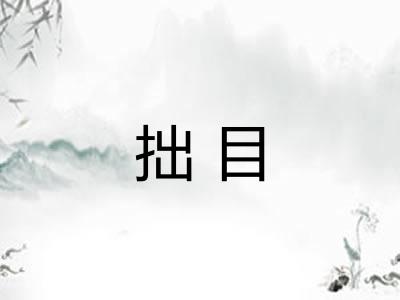 拙目