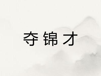 夺锦才