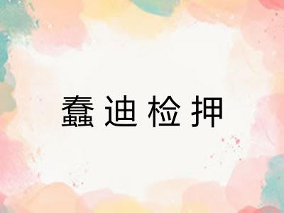 蠢迪检押