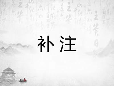 补注