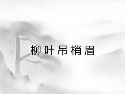柳叶吊梢眉