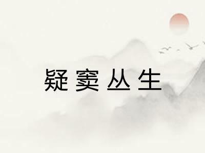 疑窦丛生