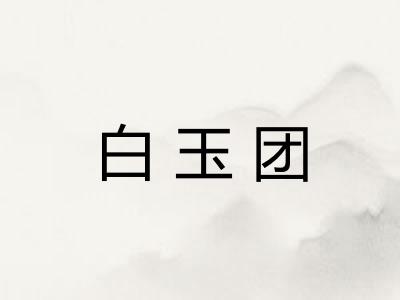 白玉团