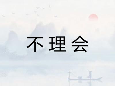 不理会