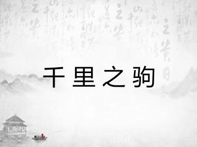 千里之驹