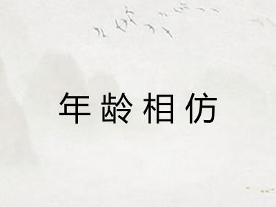 年龄相仿