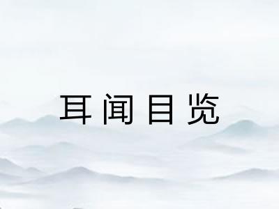耳闻目览