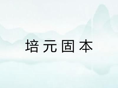 培元固本