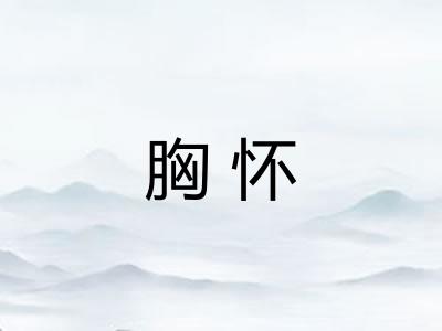 胸怀