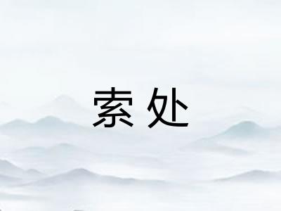 索处