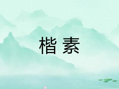 楷素