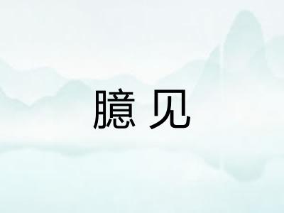 臆见