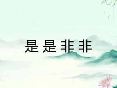 是是非非