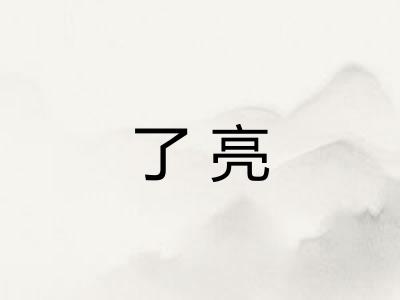了亮