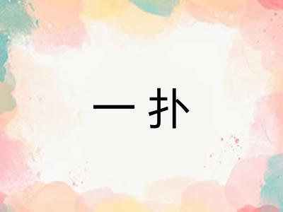 一扑