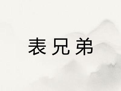 表兄弟