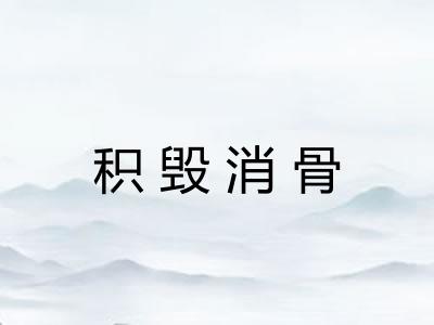 积毁消骨
