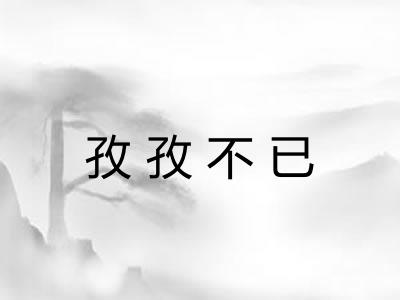 孜孜不已